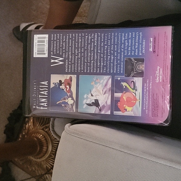 RARE Walt Disney's Masterpiece Fantasia (VHS, 1991) BLACK Shell Mickey Mouse - Picture 2 of 6